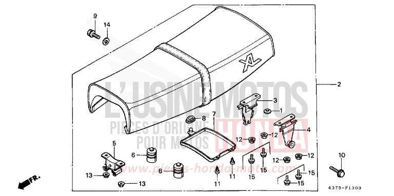 SITZ von XL125S SHASTA WHITE (NH138) von 1982