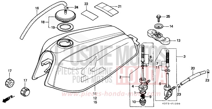 KRAFTSTOFFTANK (XL125SZ/A/B/C) von XL125S CORTINA WHITE (NH111) von 1979