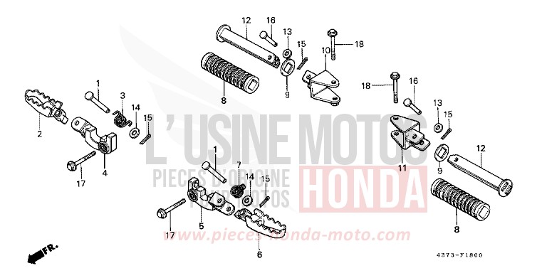 STUFE von XL125S FIGHTING RED (R134) von 1979