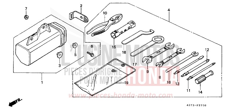 WERKZEUGE von XL125S FIGHTING RED (R134) von 1979