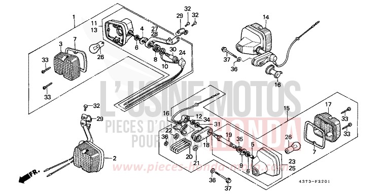 BLINKER (2) von XL125S SHASTA WHITE (NH138) von 1979