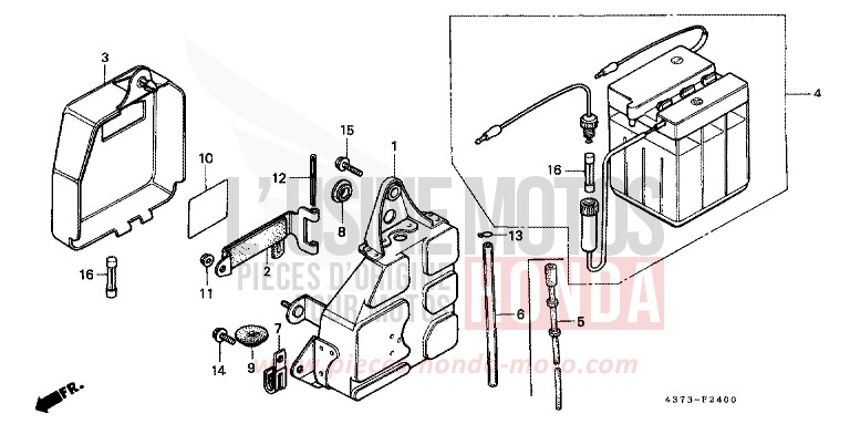 BATTERIE von XL125S SHASTA WHITE (NH138) von 1979