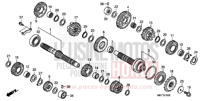 GETRIEBE von Varadero CHEVALIER SILVER METALLIC (NHA83) von 2008
