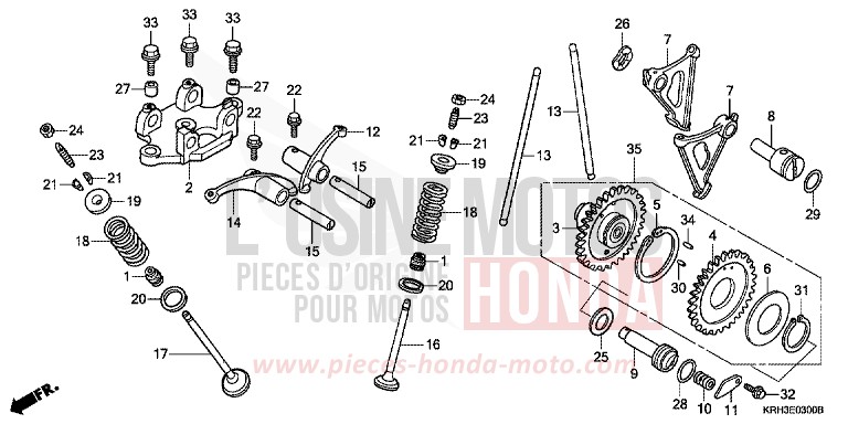 NOCKENWELLE/VENTIL von XR125L BLACK (NH1) von 2003