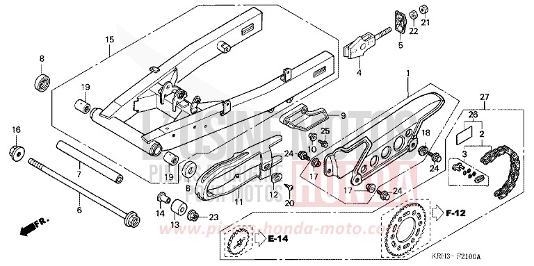 SCHWINGE von XR125L BLACK (NH1) von 2003