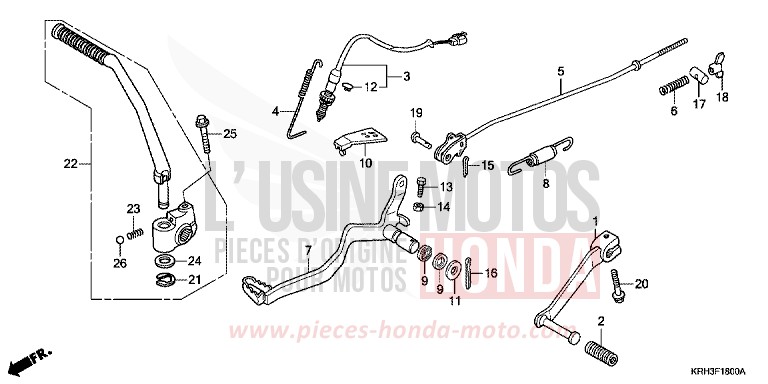 PEDALE von XR125L FIGHTING RED (R134) von 2003