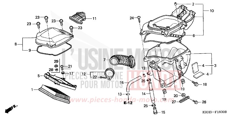 LUFTFILTER von XR125L FIGHTING RED (R134) von 2004