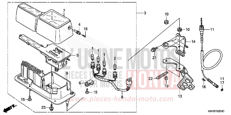 MESSGERAET von XR125L FIGHTING RED (R134) von 2005