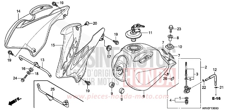 KRAFTSTOFFTANK von XR125L FIGHTING RED (R134) von 2005