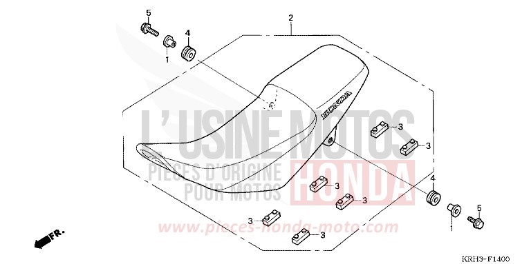 SITZ von XR125L FIGHTING RED (R134) von 2005