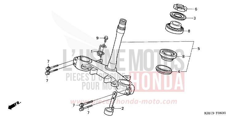LENKSCHAFT von XR125L FIGHTING RED (R134) von 2006