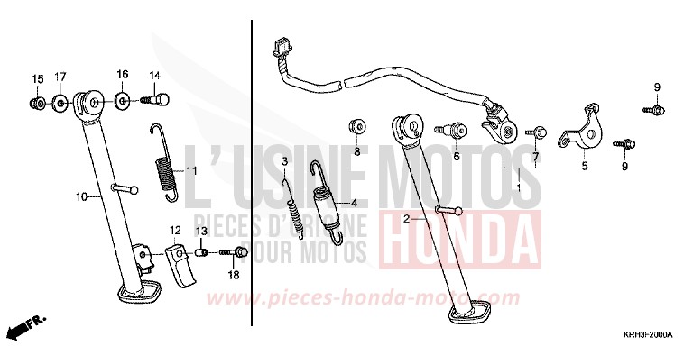 STAENDER von XR125L FIGHTING RED (R134) von 2006