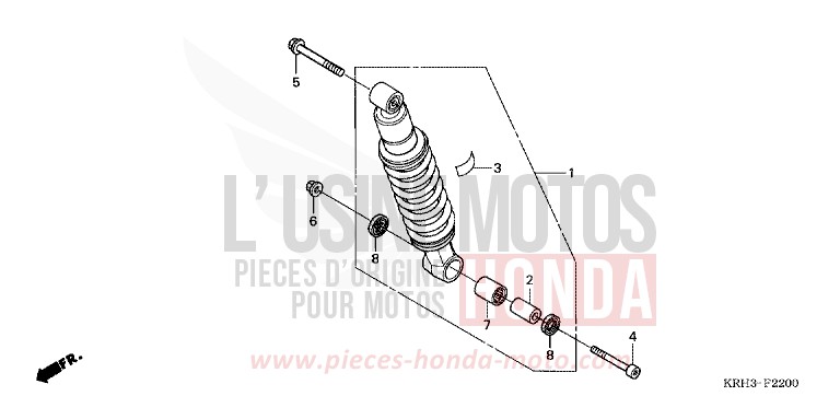 KISSEN, HINTEN von XR125L FIGHTING RED (R134) von 2006