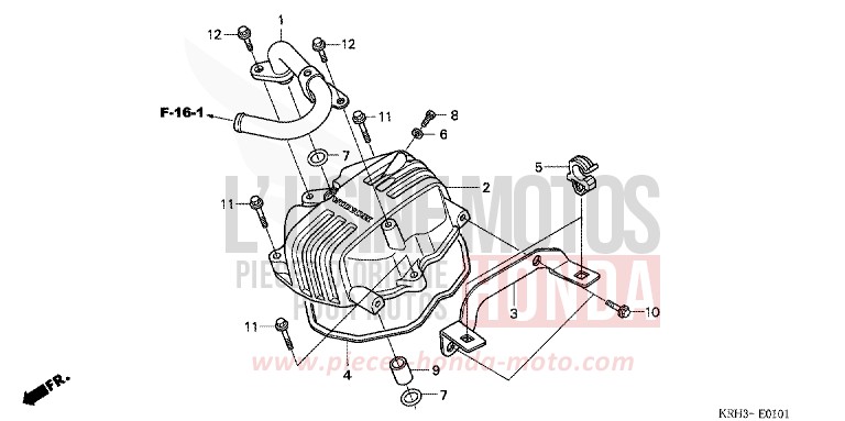 ZYLINDERKOPFDECKEL (XR125L4,5,6,A/EKB/KB) von XR125L ROSS WHITE (NH196) von 2006