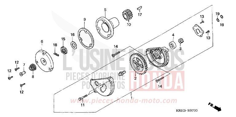 OELPUMPE von XR125L ROSS WHITE (NH196) von 2006
