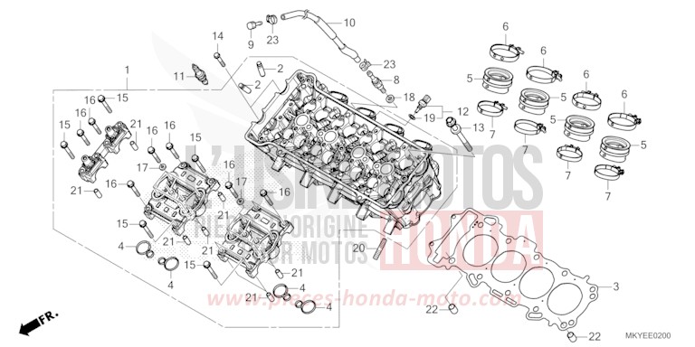 ZYLINDERKOPF von CB650R MAT GUNPOWDER BLACK METALLIC (NH436) von 2024