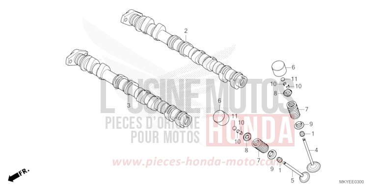 NOCKENWELLE/VENTIL von CB650R MAT GUNPOWDER BLACK METALLIC (NH436) von 2024