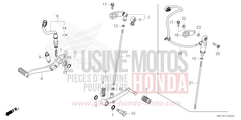 PEDAL von CB650R MAT LAUREL GREEN METALLIC (G207) von 2024