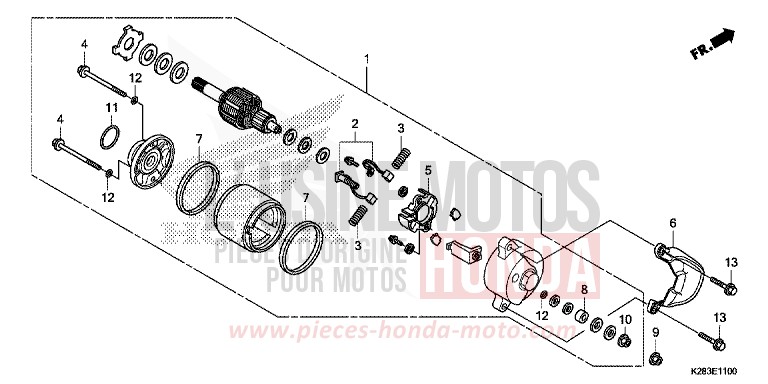 ANLASSER (CRF125F/FB E/H/J) von CRF125 EXTREME RED (R292) von 2014
