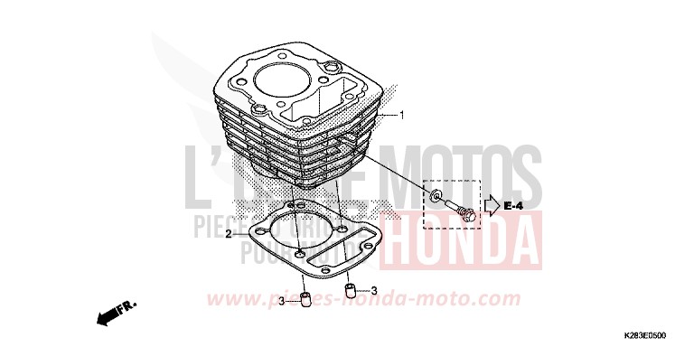 ZYLINDER von CRF125 EXTREME RED (R292) von 2019