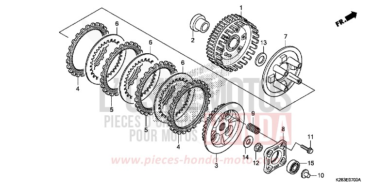 KUPPLUNG von CRF125 EXTREME RED (R292) von 2019