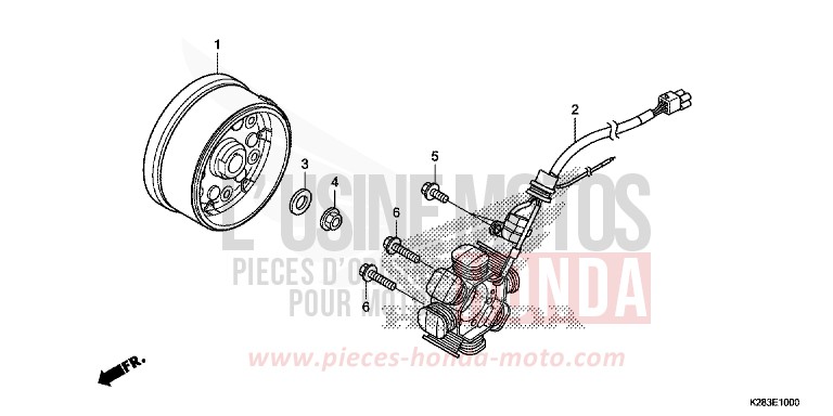 GENERATOR von CRF125 EXTREME RED (R292) von 2019