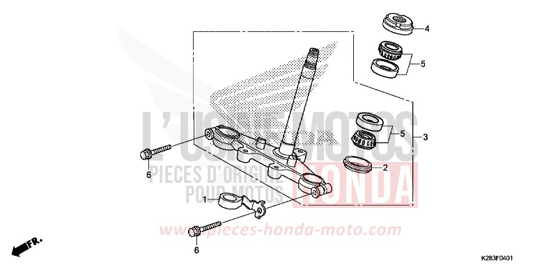 LENKSCHAFT (CRF125F/FB K) von CRF125 EXTREME RED (R292) von 2019