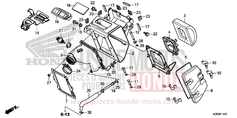 LUFTFILTER (CRF125F/FB K) von CRF125 EXTREME RED (R292) von 2019