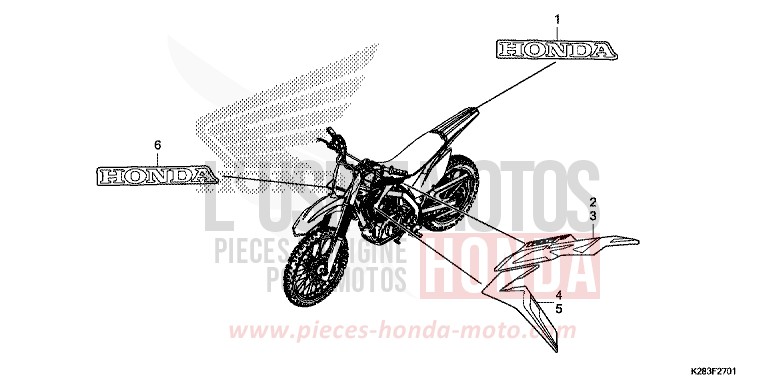 MARKE (CRF125F/FB K) von CRF125 EXTREME RED (R292) von 2019