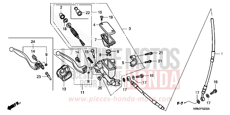VORDERRADBREMSE von CRF250R EXTREME RED (R292) von 2004