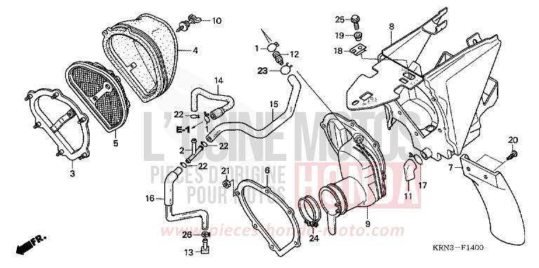 LUFTFILTER (CRF250R4/5) von CRF250R EXTREME RED (R292) von 2004