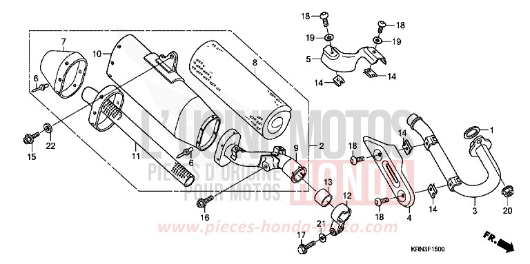 ABGAS-SCHALLDAEMPFER (CRF250R4) von CRF250R EXTREME RED (R292) von 2004