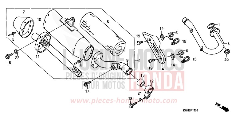ABGAS-SCHALLDAEMPFER (CRF250R5) von CRF250R EXTREME RED (R292) von 2005