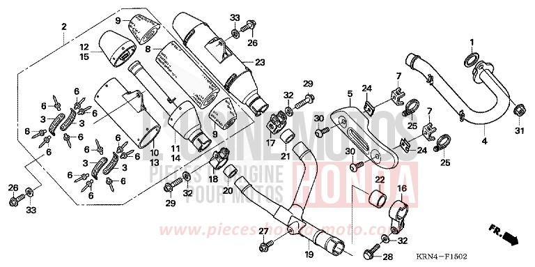 ABGAS-SCHALLDAEMPFER (CRF250R6) von CRF250R EXTREME RED (R292) von 2006