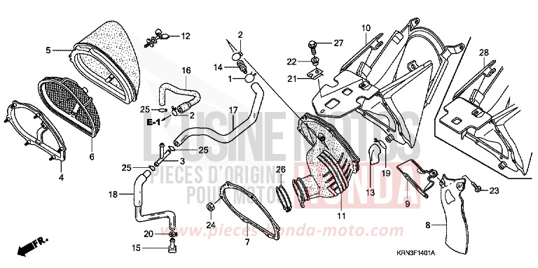 LUFTFILTER (CRF250R6/7/8/9) von CRF250R EXTREME RED (R292) von 2008