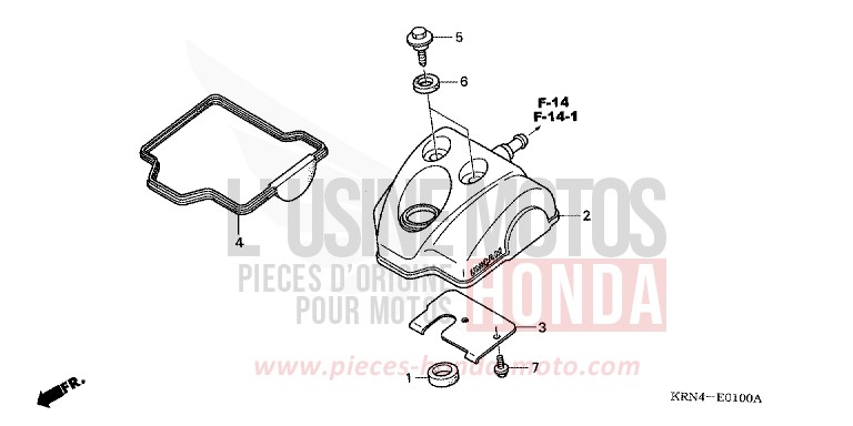 COUVERCLE DE CULASSE von CRF250R NOIR (NH1) von 2009
