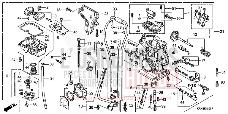 CARBURATEUR von CRF250R NOIR (NH1) von 2009