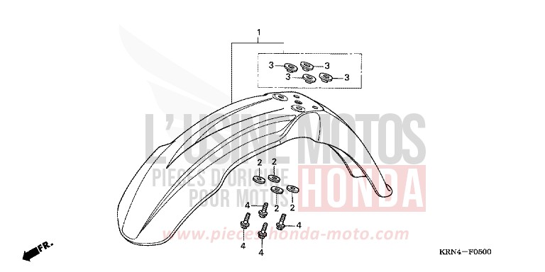 AILE AVANT von CRF250R NOIR (NH1) von 2009