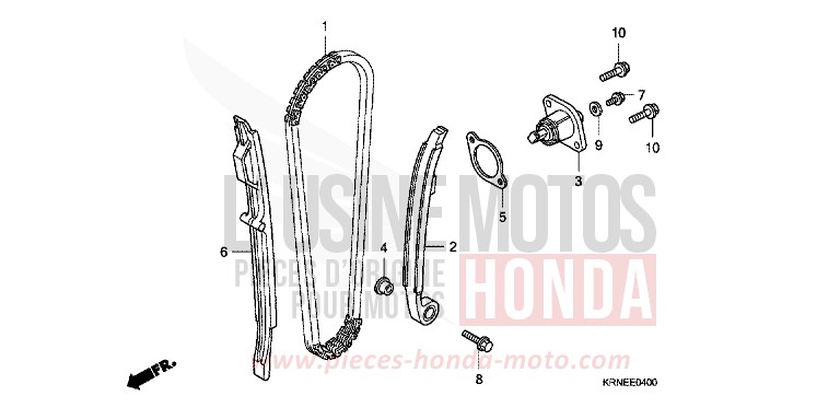 NOCKENWELLENKETTE/SPANNVORRICHTUNG von CRF250R EXTREME RED (R292) von 2010