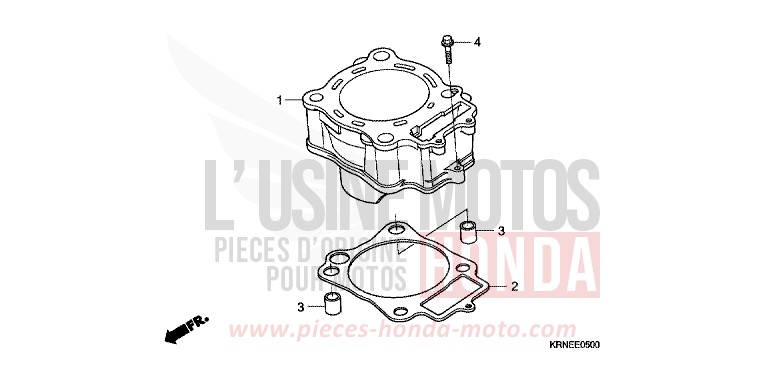 ZYLINDER von CRF250R EXTREME RED (R292) von 2010