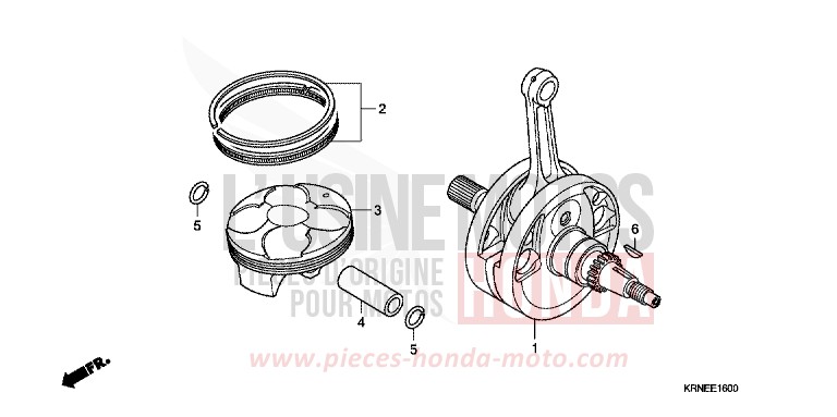 KURBELWELLE von CRF250R EXTREME RED (R292) von 2010