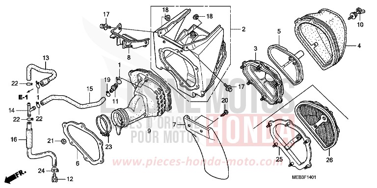 LUFTFILTER (CRF450R3,4) von CRF450R EXTREME RED (R292) von 2004