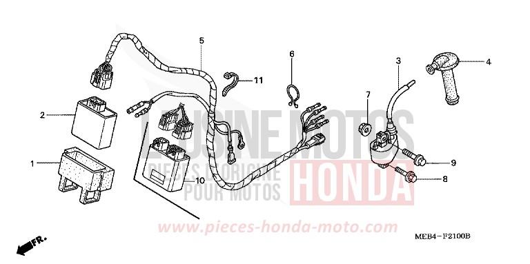 KABELBAUM (CRF450R2,3,4,5,6,7) von CRF450R EXTREME RED (R292) von 2004