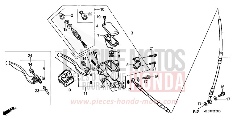 VORDERRADBREMSE von CRF450R EXTREME RED (R292) von 2005