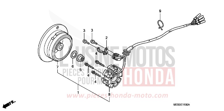 GENERATOR von CRF450R EXTREME RED (R292) von 2006