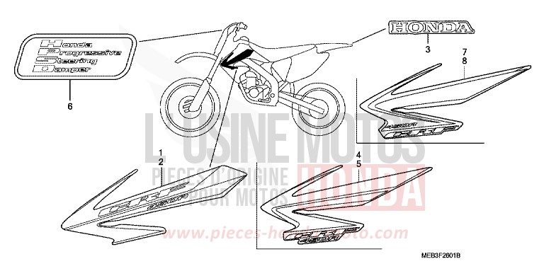 MARKE (CRF450R6,7,8) von CRF450R EXTREME RED (R292) von 2007