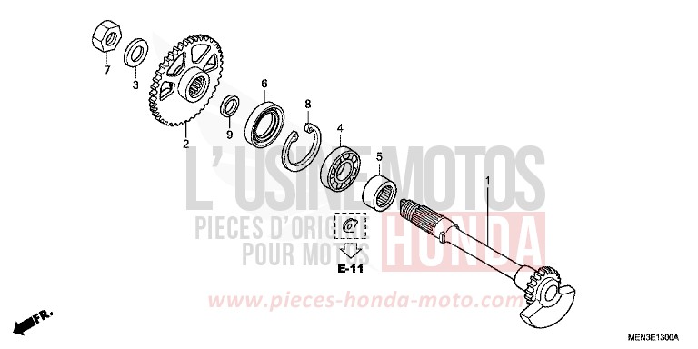 AUSGLEICHER von CRF450R EXTREME RED (R292) von 2009