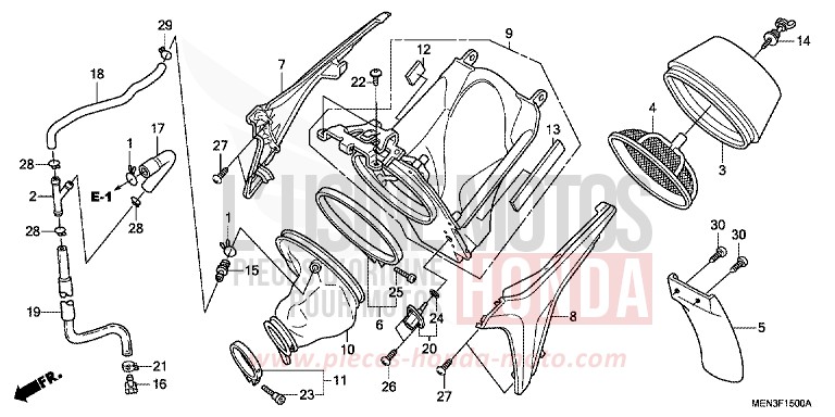 LUFTFILTER von CRF450R EXTREME RED (R292) von 2009