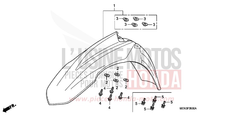 KOTFLUEGEL, VORNE von CRF450R EXTREME RED (R292) von 2010