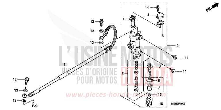 HAUPTBREMSZYLINDER, H. von CRF450R EXTREME RED (R292) von 2010